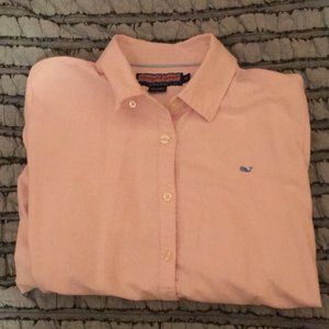 Pink Vineyard Vines Women Button Down